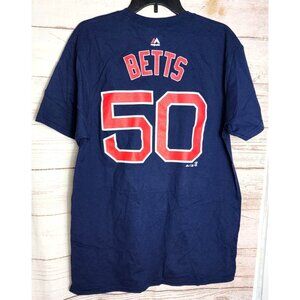 Majestic #50 Mookie Betts Boston Red Sox T-Shirt – Men’s Large 18 World Series